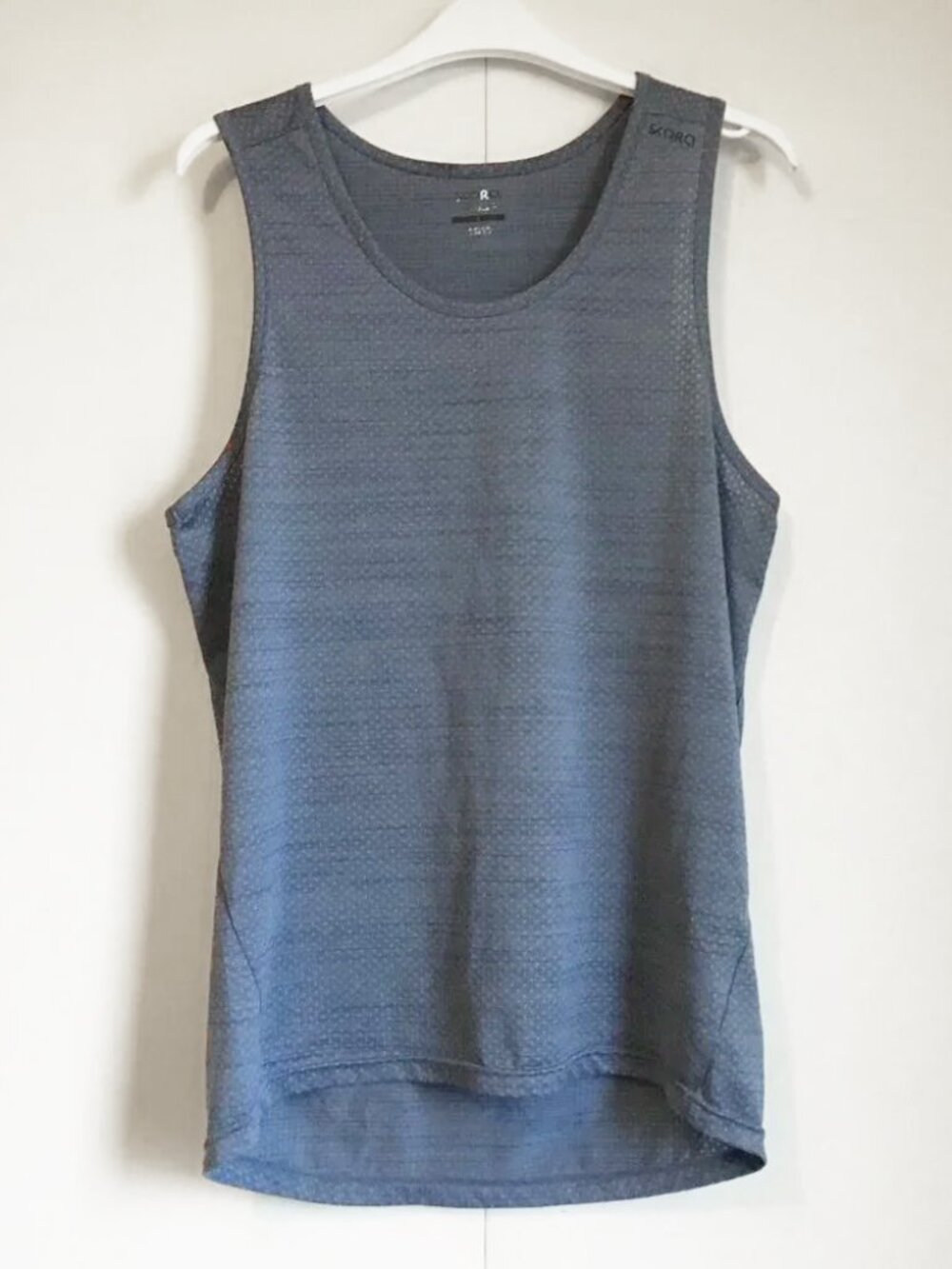 Skora Qwick-Dry Steel Grey Heathered Runner's Tank Top Small